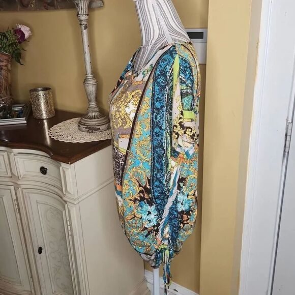 Dressbarn sparkly multi color print women's size M - Picture 3 of 5